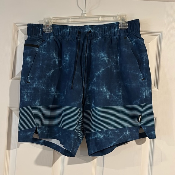 NWOT Spyder Blue Striped Swim Shorts Men’s Size 32 - Picture 1 of 10